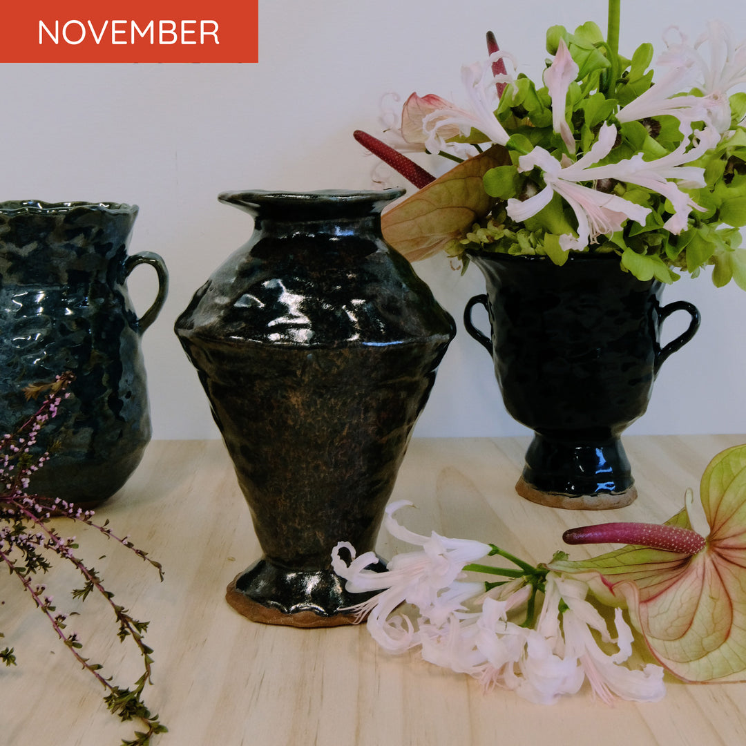Handbuilt Vases + Floral Design with FIELD