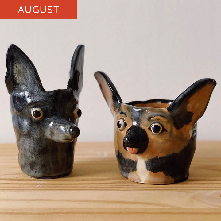 Handbuilt Pet Portrait Cups