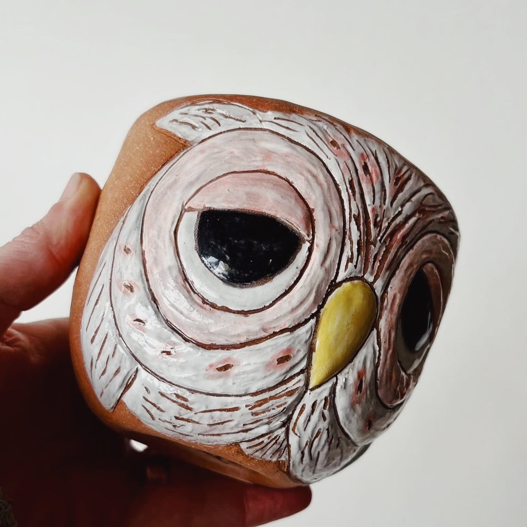 Handbuilt Sgraffito Pinch Cups