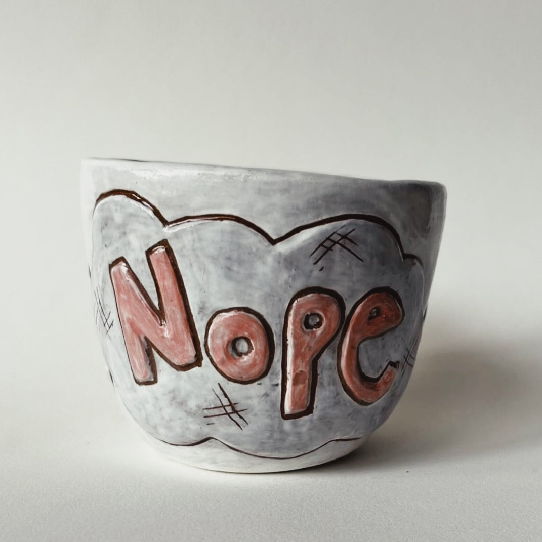 Handbuilt Sgraffito Pinch Cups