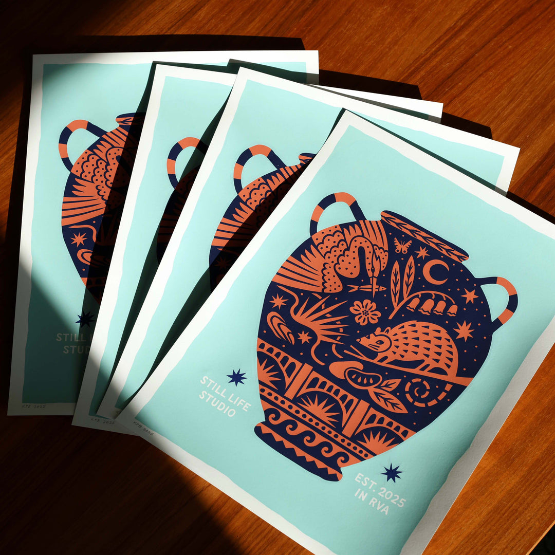 Still Life Ceramics x Pelikan Print Co - Handmade Print