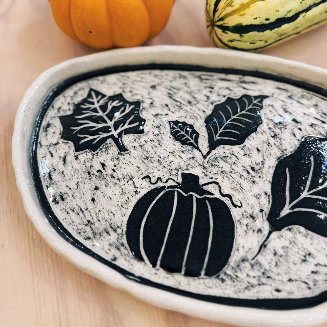 Handbuillt Sgraffito Serving Trays