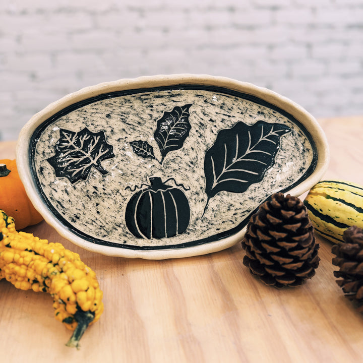 Handbuillt Sgraffito Serving Trays