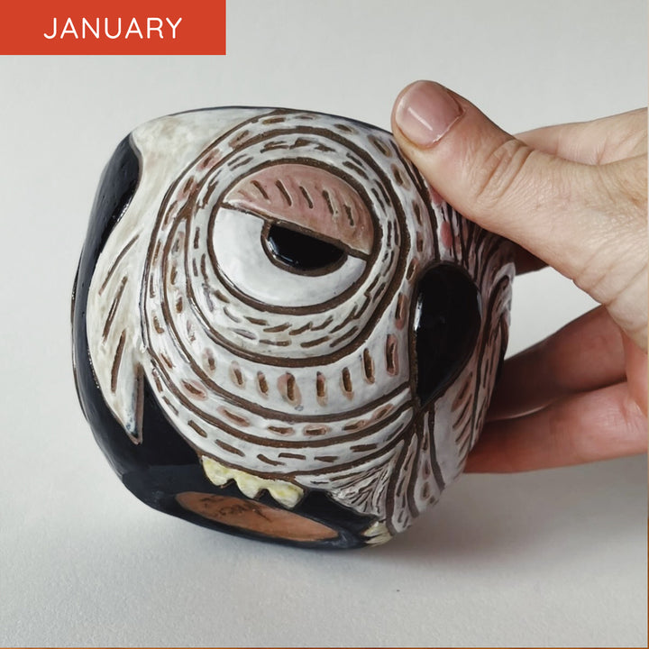 Handbuilt Sgraffito Pinch Cups